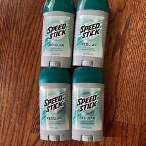 LOT OF 4 MEN'S SPEED STICK REGULAR DEODORANT 24HR Protection 3.0 OZ NEW